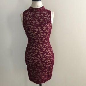 Juniors Maroon Emerald Sundae Dress
